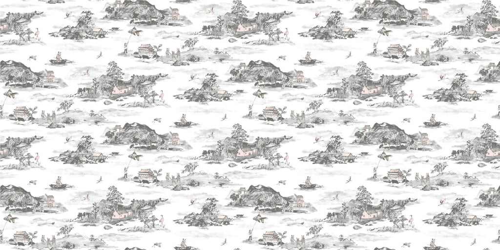 Magnetic Dino Wallpaper Grey 